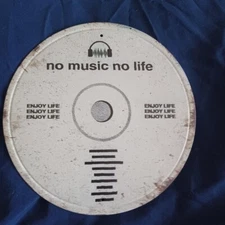 8" Round Metal Sign Man Cave Garage Bar Music CD Wall Art No Music No Life