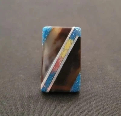Anillo de cuarzo druzy vintage imitación caparazón de tortuga Foto 1 de 4