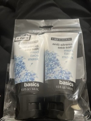 Freeman Anti-Stress Sea Salt  mud face mask Basics 1.5 oz (2 Tubes)