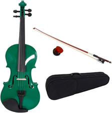4/4 Full Size Natural Acoustic Violin with Case, Bow, and Rosin - Ideal for Stud