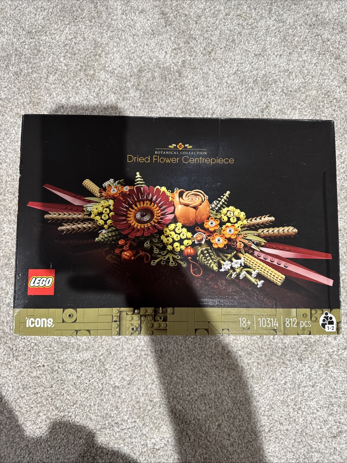 Lego Icons 10314 Dried Floral Centerpiece Building Kit with 812 Pieces  