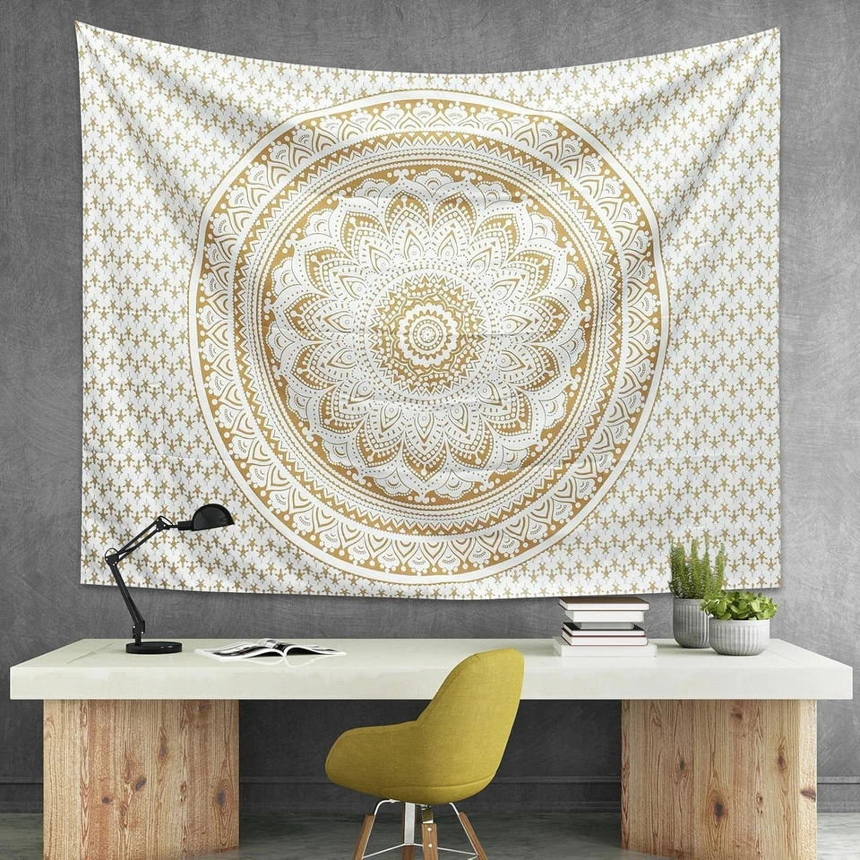 Hippie mandala bohemian moon and sun wall tapestry - Image 3 of 4