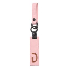 Initial Letter Keychain, PU Leather Alphabet Keychain Pink Letter-D 