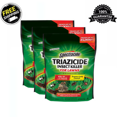 (3 Pack) Spectracide Triazicide Lawn Insect Killer Granules 20 lb (60 lb Total)