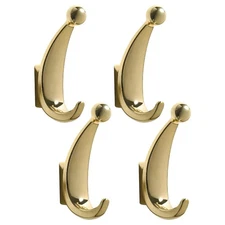 4 Pack Towel Hooks, Metal Wall Mounted Coat Hooks for Bathroom Bedroom Entryw