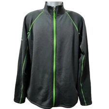 Marmot Polartec Fleece Full Zip Jacket Gray Green Men’s Size Large