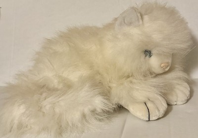 Fancy Zoo White Persian Cat Plush Stuffed Animal 12'' plus tail