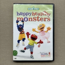 123 Sesame Happy Healthy Monsters (DVD 2005) Health Preschool Elmo Grover Zoe +