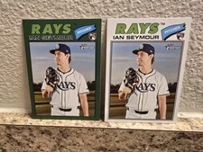 2026 Topps Heritage - Ian Seymour #181 Dark Green Border & Base. (RC) Rays