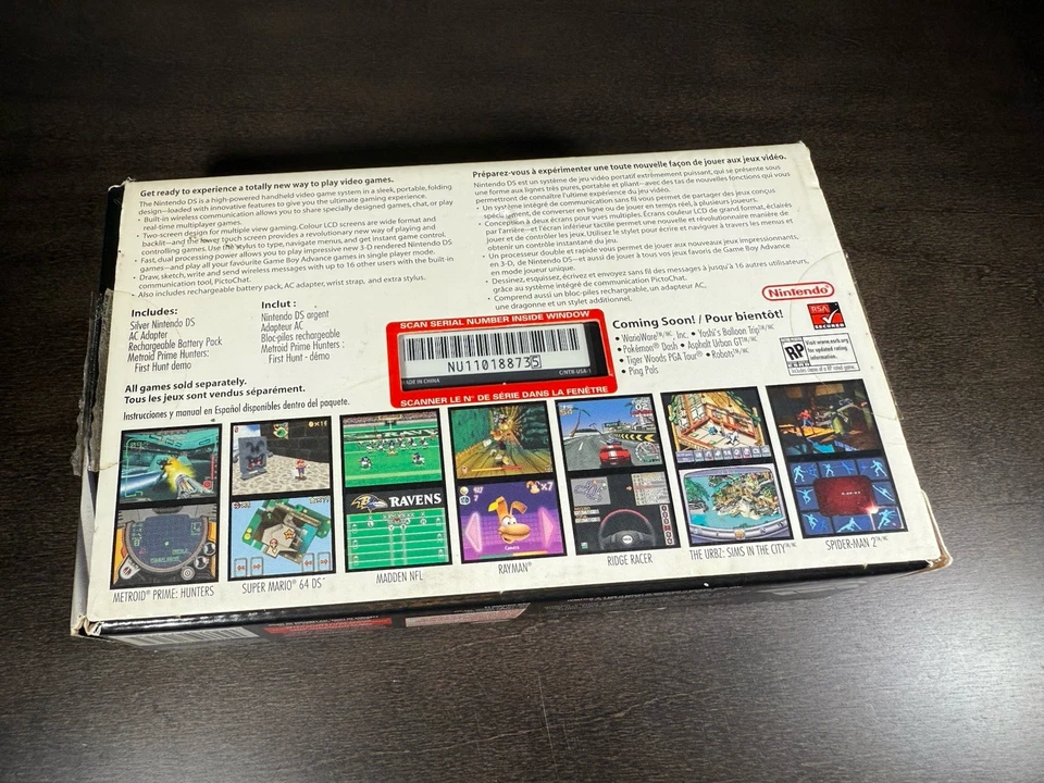 Nintendo DS Metroid Prime Hunters Silver Handheld Game Console Complete In Box - Image 2 of 4