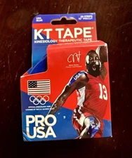 KT Tape Pro Elastic Sports Tape Blue 20 Precut 10" Strips Kinesiology Tape