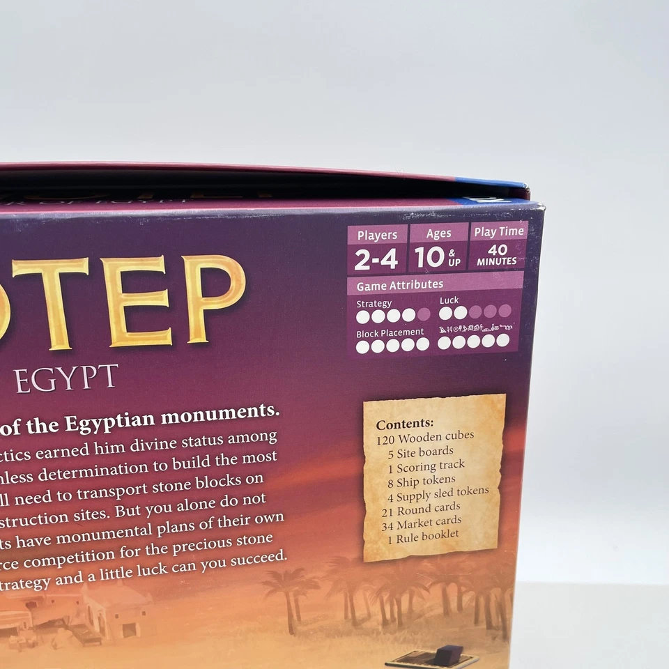 Imhotep Builder of Egypt Board Game Thames & Kosmos 2-4 Players Ages 10+ Family - Image 4 of 4