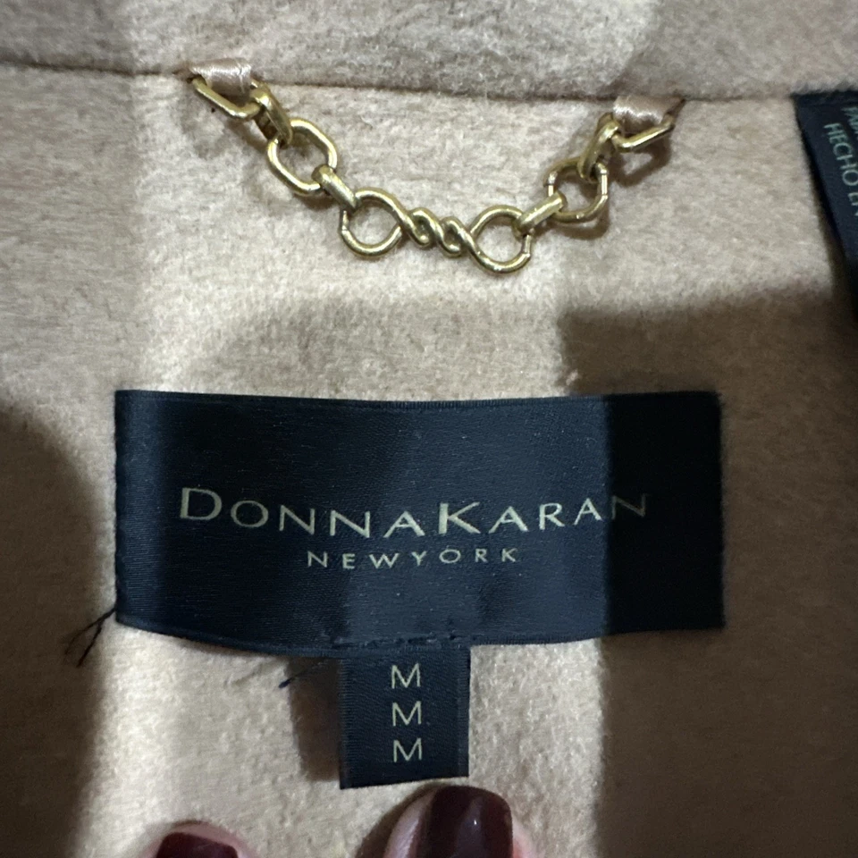 Abrigo para mujer Donna Karan mezcla lana cachemir camel talla mediana envío gratuito Foto 2 de 4