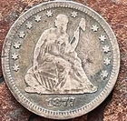 1877 Liberty Seated Quarter USA 🇺🇸 Historic Silver Coin 🪙