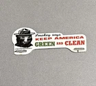 VINTAGE SMOKEY BEAR FOREST PLATE TOPPER PORCELAIN SIGN CAR GAS OIL MOTORCYCLE