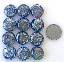 dichroic glass cabochon lot of 12 fused COE 90 cab hand made crafted