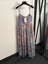 Zimmermann Lace Cutout Hem Spaghetti Strap Maxi Dress — Size S