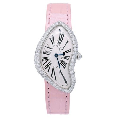 Cartier Crash 2462 18K White Gold and Diamond-set Watch