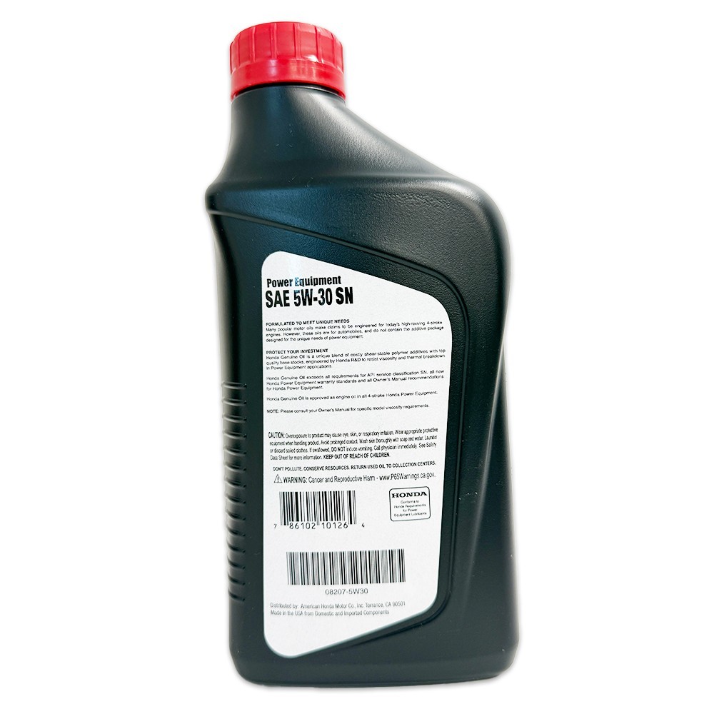 Genuine OEM Honda 08207-5W30 Quart of SAE 5W-30 Motor Oil - 2 PACK