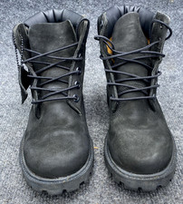 Timberland JUNIOR Youth Size 4M Black 6-Inch Classic Boots Primaloft Insulated