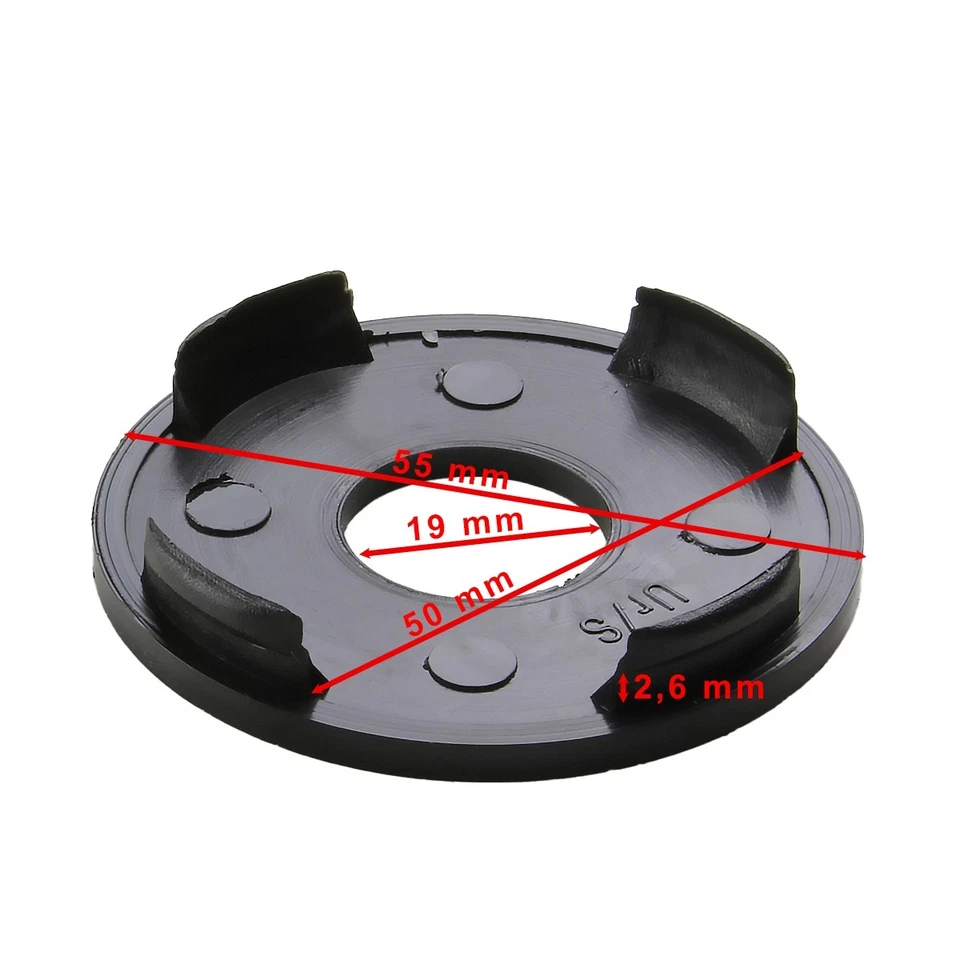 4X Tapa De Rueda Cubierta De Rueda Negro Ø 55Mm Para OPEL - Imagen 3 de 4