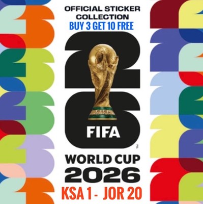 Panini FIFA World Cup 2026, #KSA 1 - JOR 20, Buy 3 Get 10 Sticker Free (4 of 5)