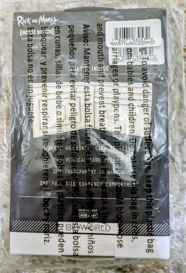 Rick And Morty Rick Sanchez Wallet Bifold Adult Swim Bioworld Rare Design Sealed - Image 3 of 3