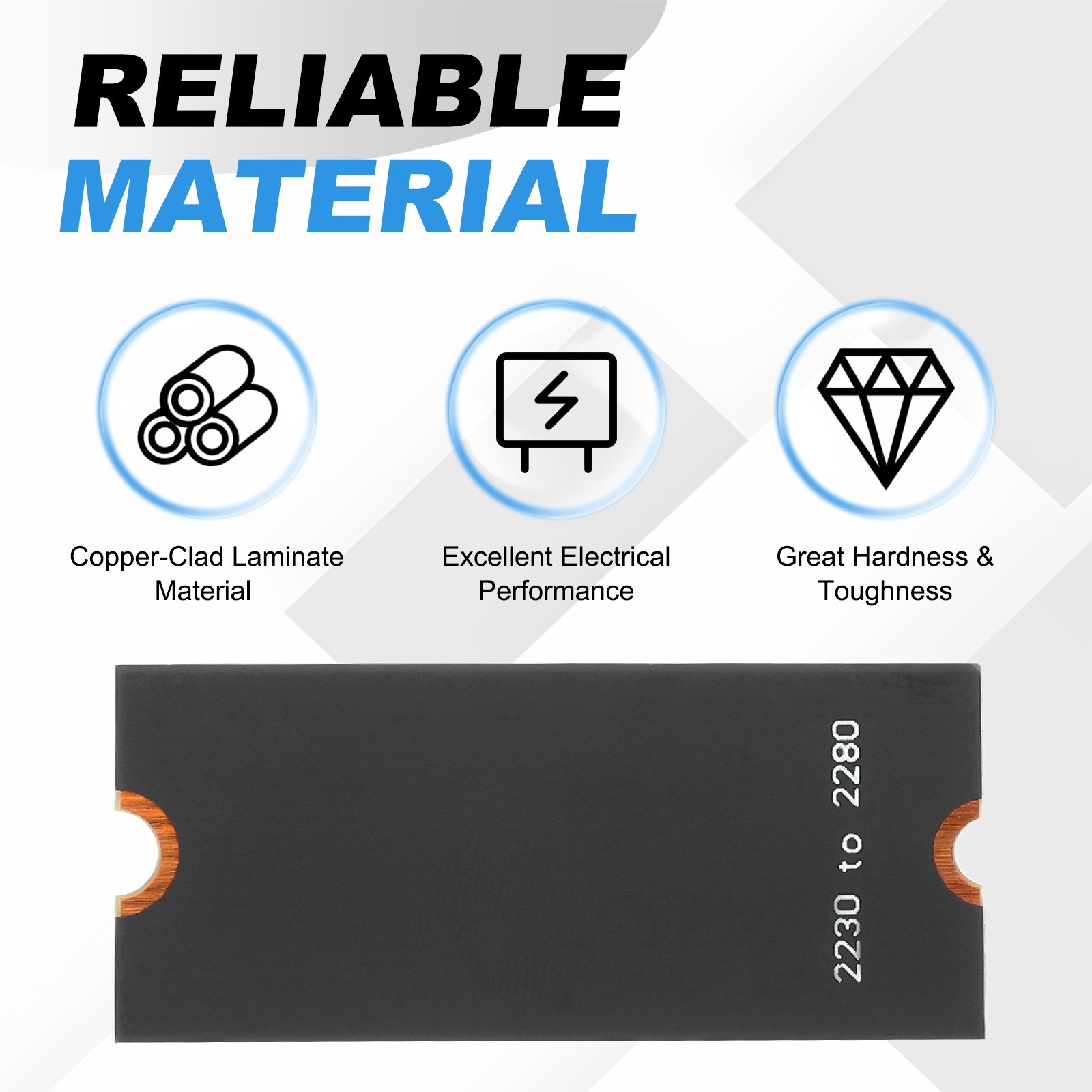 Adaptador extensor de tarjeta M2 SSD 2 piezas, de 2230 a 2280, con destornillador incluido, color negro, imagen 4