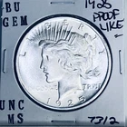 1925 P BU GEM PEACE SILVER DOLLAR UNC MS+++ U.S. MINT RARE COIN 7312