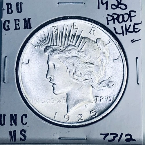 1925 P BU GEM PEACE SILVER DOLLAR UNC MS+++ U.S. MINT RARE COIN 7312