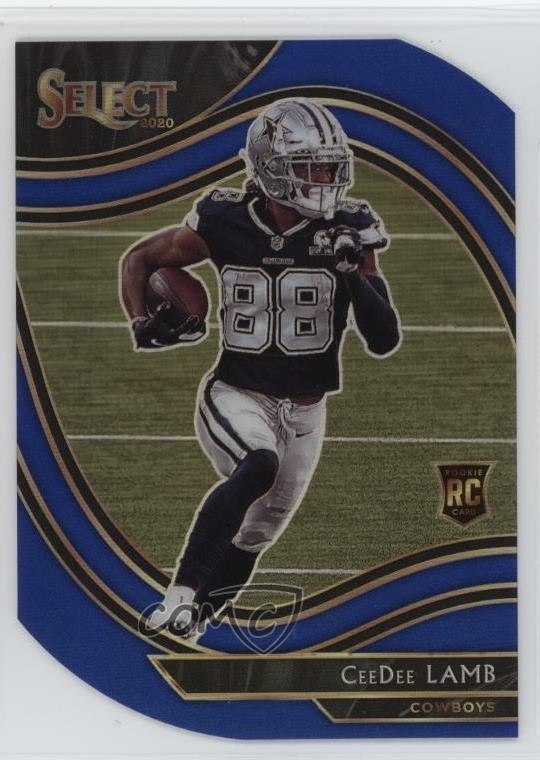 2020 Panini Select Field Level Blue Prizm Die-Cut CeeDee Lamb #357 0z9d