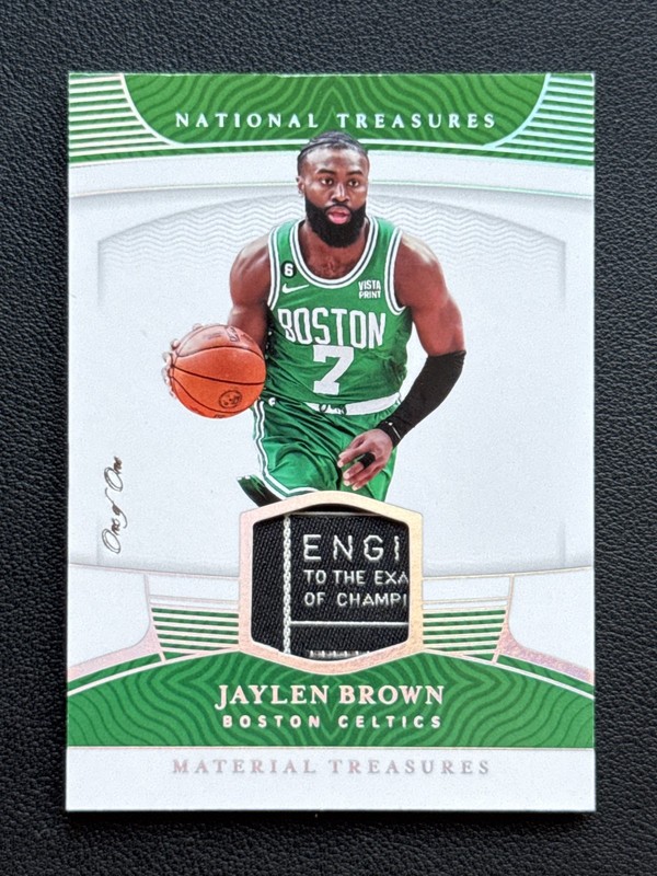 2022-23 National Treasures Material Super Prime Patch 1/1 Tag Jaylen Brown