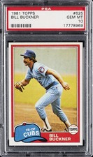 1981 TOPPS #625 BILL BUCKNER PSA 10