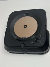 Robot Mop Braavo Jet M6 Black Used Broken Wheel Needs Battery & Battery Station