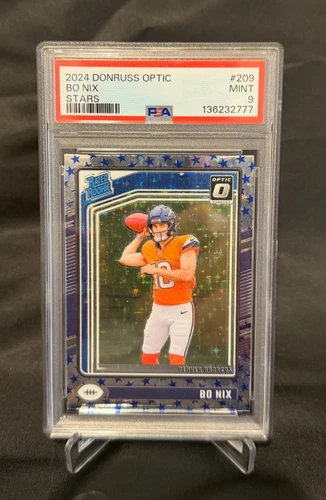 BO NIX 2024 DONRUSS OPTIC RATED ROOKIE STARS BRONCOS RC PSA 9 Q0004