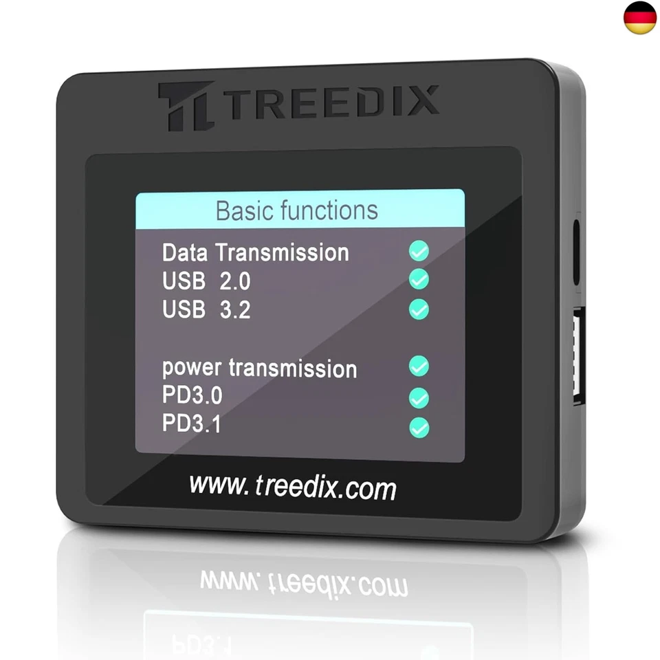 USB-Kabeltester, 2,4-Zoll-Farbdisplay USB-C-Kabeltester,USB-Tester unterstützt - Bild 1 von 4