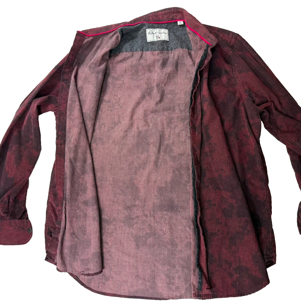 Robert Graham Nara Park Button Up Men's Shirt XL Red Black Classic Fit - Image 3 of 4