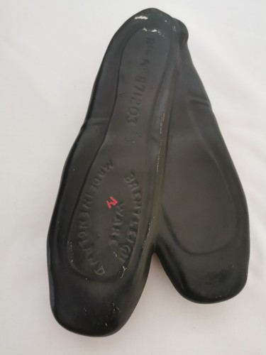 2 x Vintage Brent Leigh Ware Ceramic Black Ballet Shoes Slippers 1930’s Deco - Picture 3 of 11