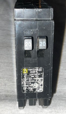 Square D HOMT2020 Homeline 20 amp Twin 1 Pole Tandem Circuit Breaker NEW