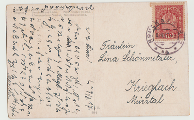 AUSTRIA 1917 Postcard- Austria, SCIGNAC, UNSCHURD UND LIEBE, USED