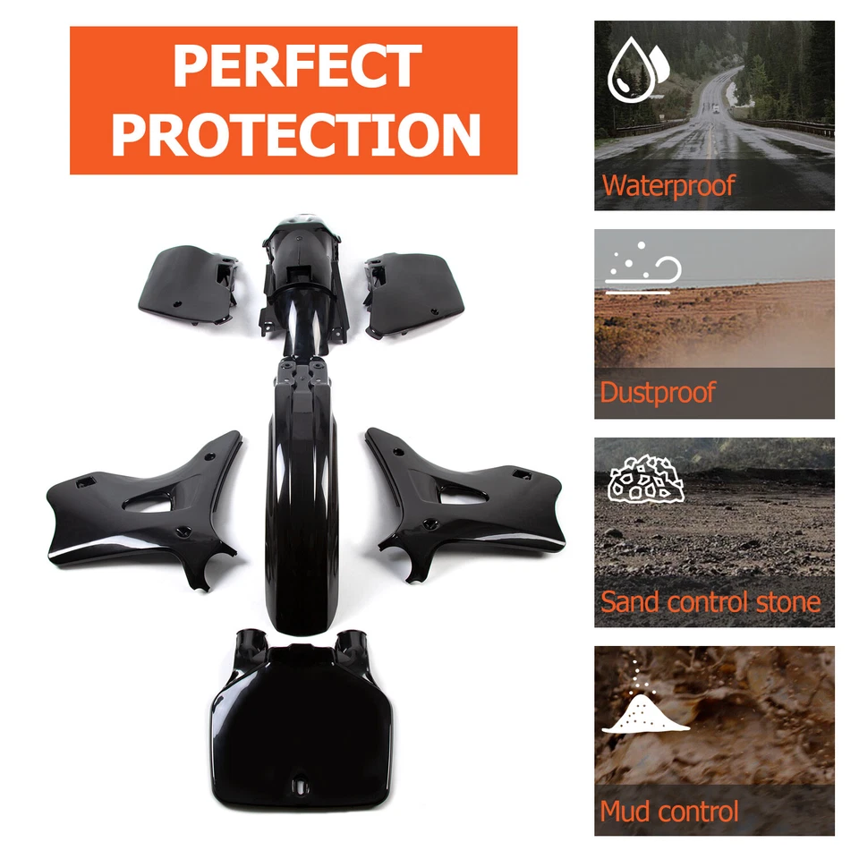 适用于川崎 KX125 KX250 1994 - 1998 Restyle 7 件塑料套件整流车身套装 — 第 3/4 张图片