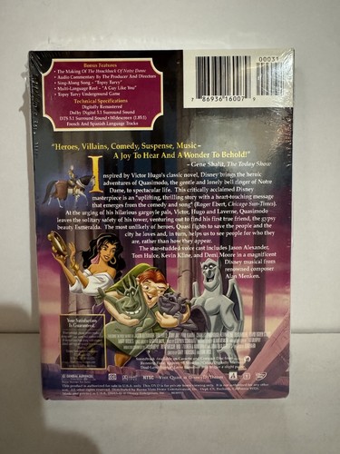 The Hunchback of Notre Dame DVD Brand New Sealed With Stencils Slip Cover Disney - Picture 2 of 7
