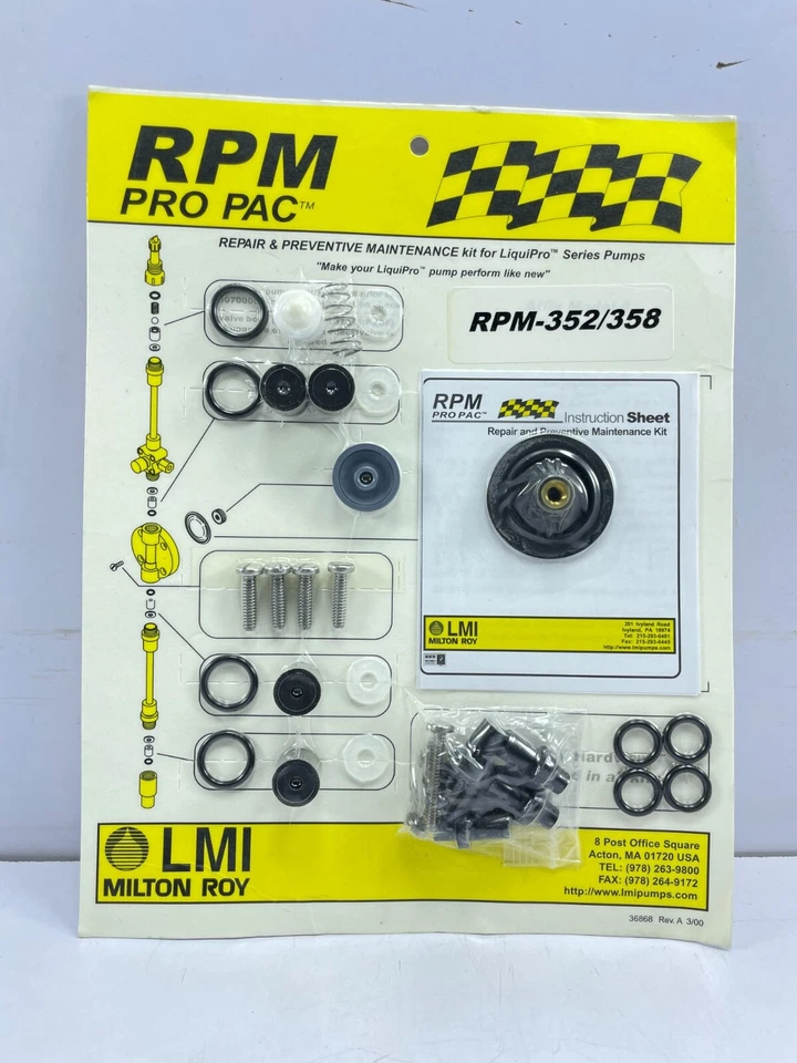 RPM 352/358 Pro Pac Repair And Preventive Maintenance Kit For Liquipro - Image 2 of 4