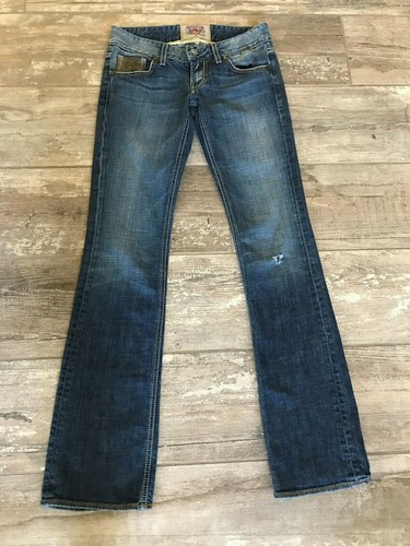 Vintage Guess Premium Stretch Jeans Womens Sz 27 Leather Pockets hole | eBay