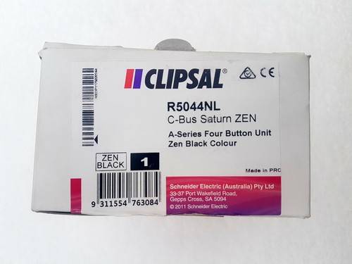 CLIPSAL C-BUS R5044NL C-Bus Saturn ZEN WAll Switch, 4-button BLACK COLOUR - Foto 4 di 4