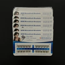 20 Sets Dental Metal Bracket MIM Monoblock Mini MBT 022 345 hooks Mesh Base