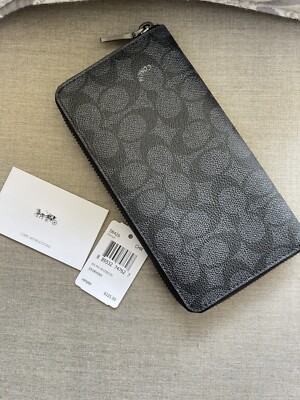 Coach Signature Canvas Accordion Wallet 58426 CHR | eBay