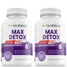 Max Detox Supplement Advanced Gut Cleanse Detox for Women, Men with Acai Complex