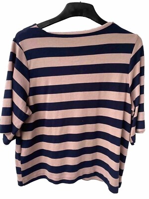 Gestreiftes Sweatshirt, Longshirt, Pullover, blau rosa, TOP, Gr. L, 40