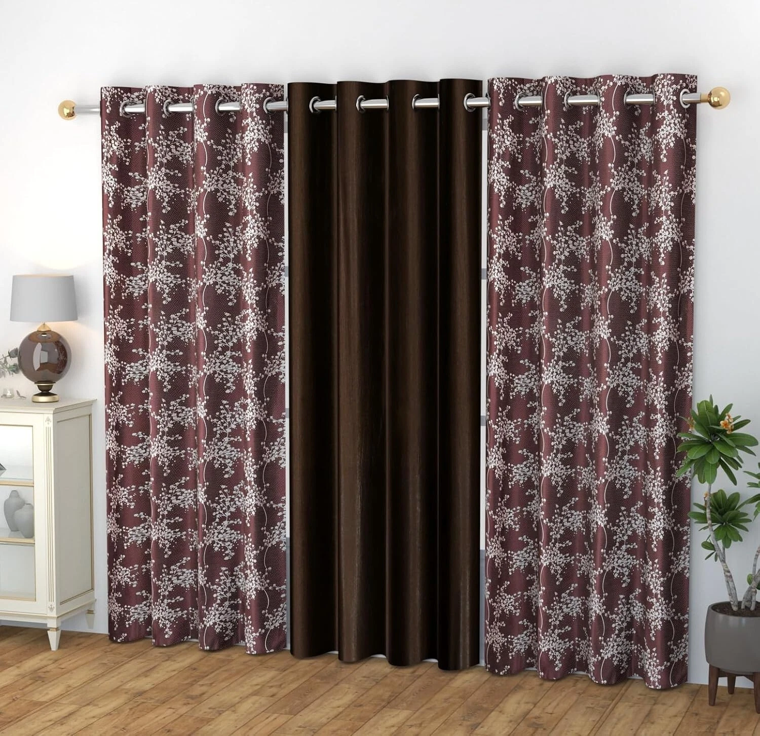 Nuevo Juego De Cortinas Para Ventana De 3 Piezas - 5 Pies